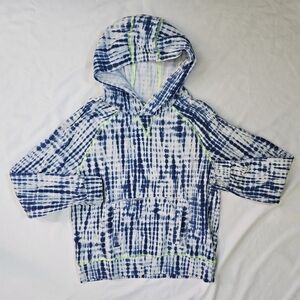 Egg New York Kids' Blue and White Tie-Dye Hoodie- Size 12Y